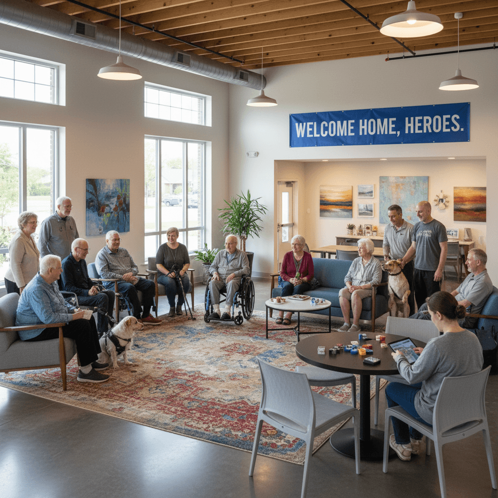 Veterans and disabled individuals in supportive community setting