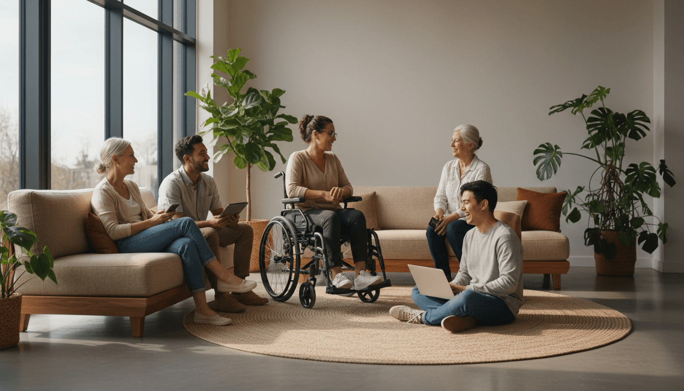 Veterans and disabled individuals in a supportive community environment